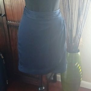 Banana Republic Faux Wrap Skirt Deep Navy